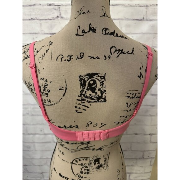 Victoria's Secret Bra 34DD Body By Victoria Unlined Demi Pink‎ Lace Lingerie - Picture 4 of 9